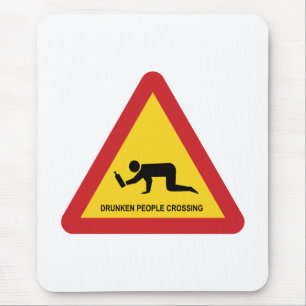 TAPIS DE SOURIS SIGNE DE TRAFIC DES PERSONNES BLANCHISES
