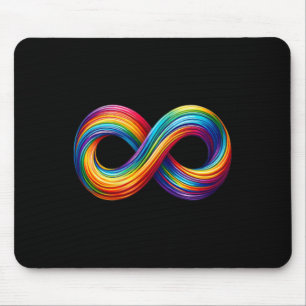 Tapis De Souris Signe infini de la neurodiversité symbole arc-en-c