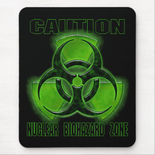 Tapis De Souris Signe nucléaire de précaution de Biohazard