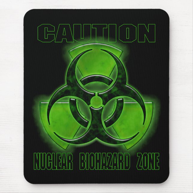Tapis De Souris Signe nucléaire de précaution de Biohazard (Devant)
