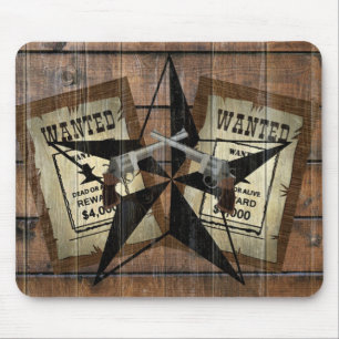 Tapis De Souris SIGNE Recherché Rustique Texas Star Western Double