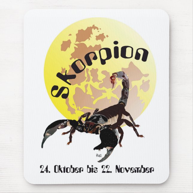 Tapis De Souris Signe Scorpion Mauspad (Devant)