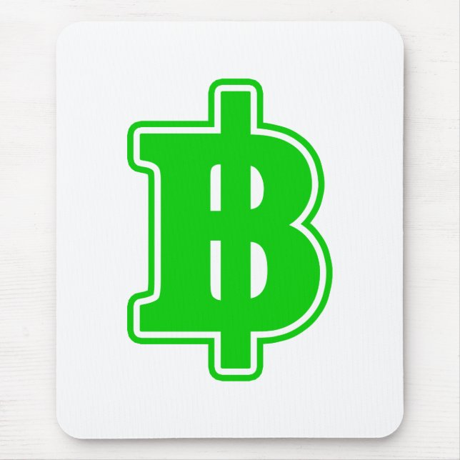 Tapis De Souris SIGNE VERT BAHT ฿ devises thaïlandaises ฿ (Devant)
