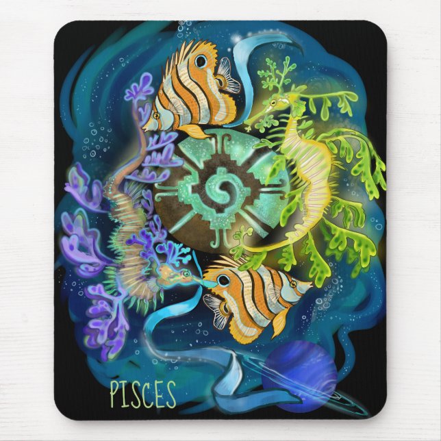 Tapis De Souris SIGNE Zodiaque Pisces (Devant)