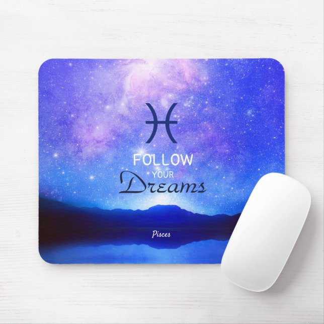 Tapis De Souris SIGNE Zodiaque Pisces Dreamstar Sky Citation (Avec souris)