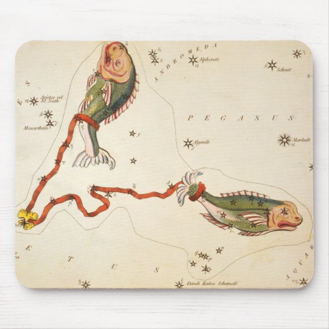 Tapis De Souris "Signe zodiaque : Poissons" mousepad (Devant)
