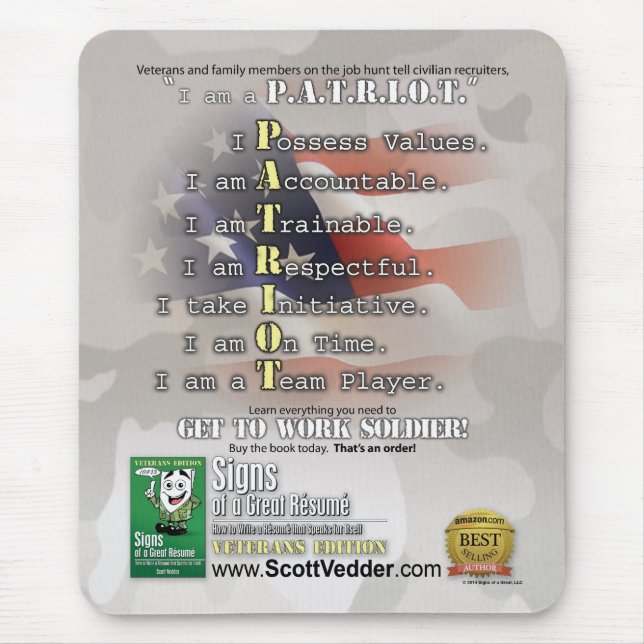 Tapis De Souris Signes d'un grand résumé : Édition de vétérans (Devant)