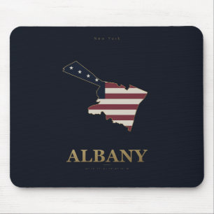 Tapis De Souris Silhouette américaine d'Albany New York