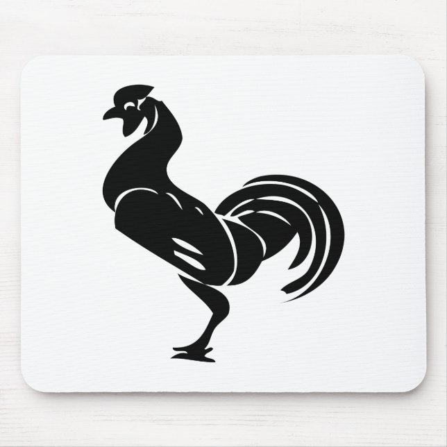 Tapis De Souris Silhouette de coq (Devant)