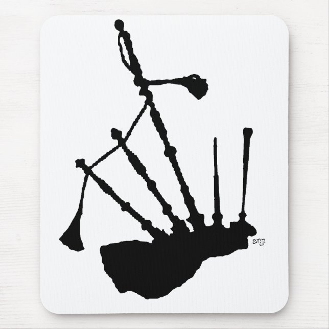 Tapis De Souris Silhouette de cornemuse (Devant)