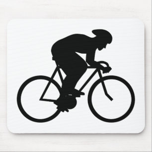 Tapis De Souris Silhouette de cycliste