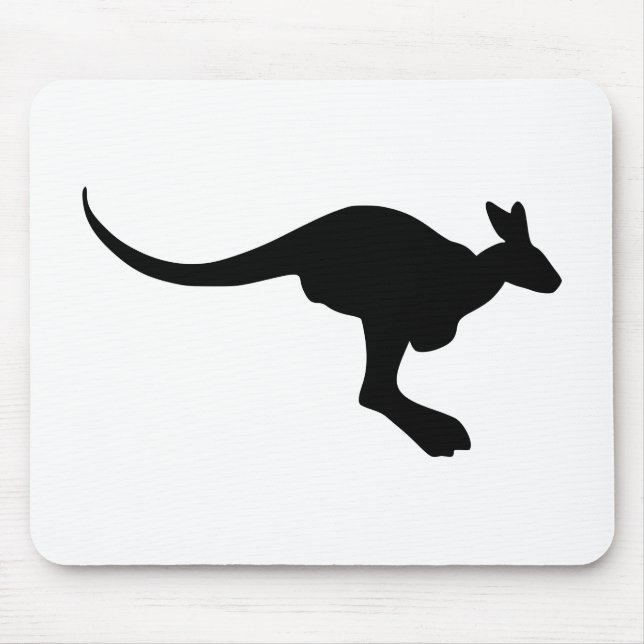 Tapis De Souris Silhouette de kangourou (Devant)