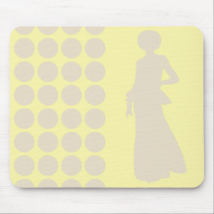 Tapis De Souris Silhouette de mode points neutres de crème Navajo