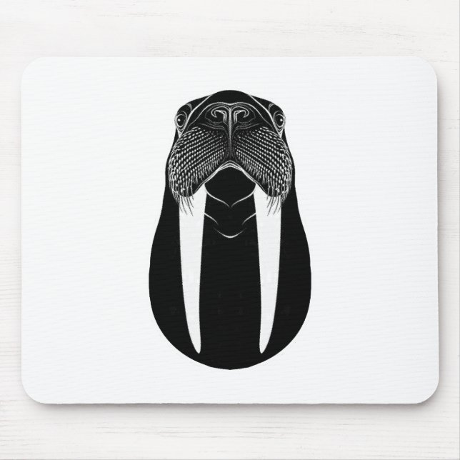 Tapis De Souris Silhouette de Morse (Devant)
