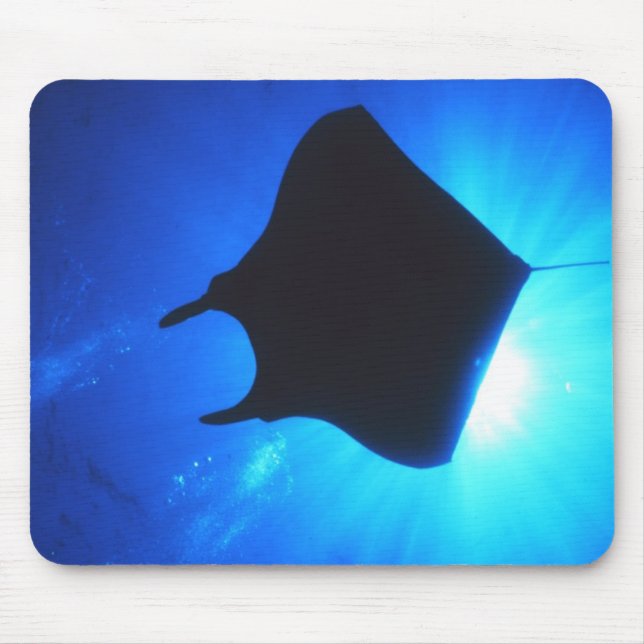 Tapis De Souris Silhouette de rayon de Manta (Devant)