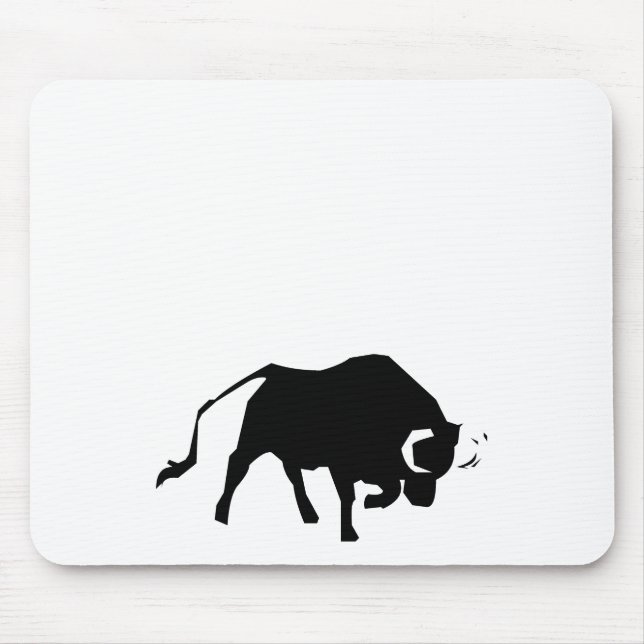 Tapis De Souris Silhouette de remplissage de Taureau (Devant)