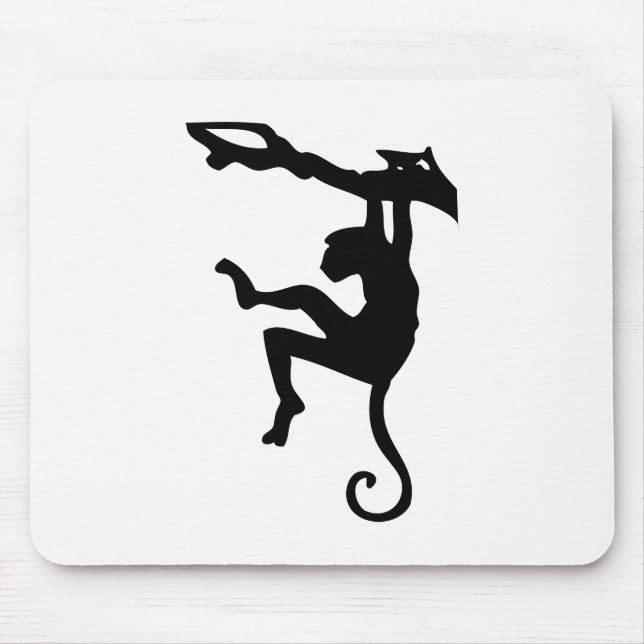 Tapis De Souris Silhouette de singe (Devant)