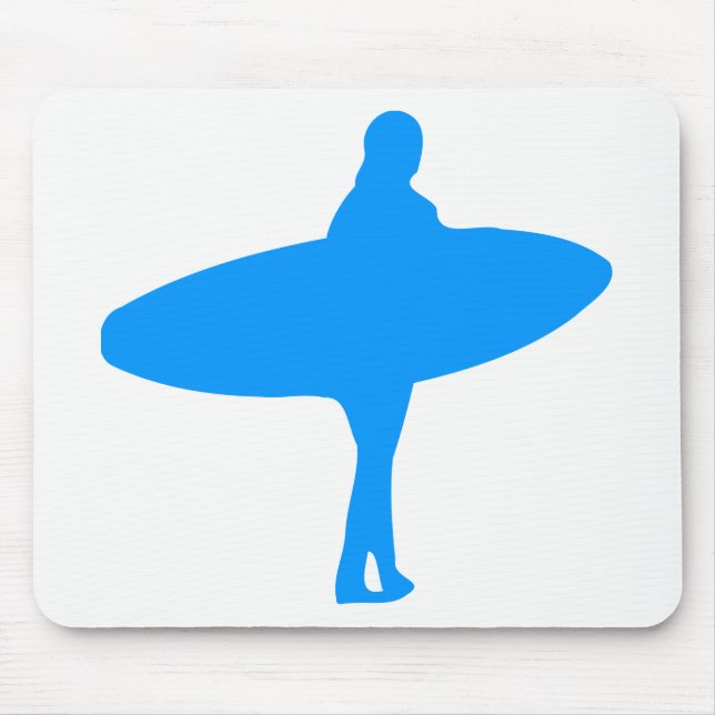Tapis De Souris Silhouette de surf (Devant)