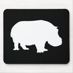 Tapis De Souris Silhouette d'hippopotame