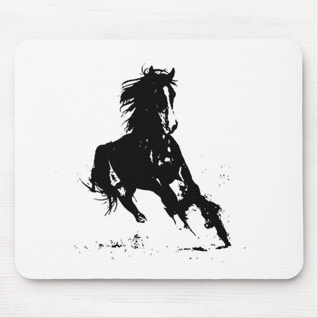 Tapis De Souris Silhouette du cheval (Devant)