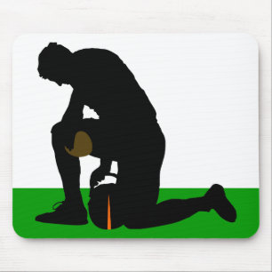 Tapis De Souris silhouette du footballeur