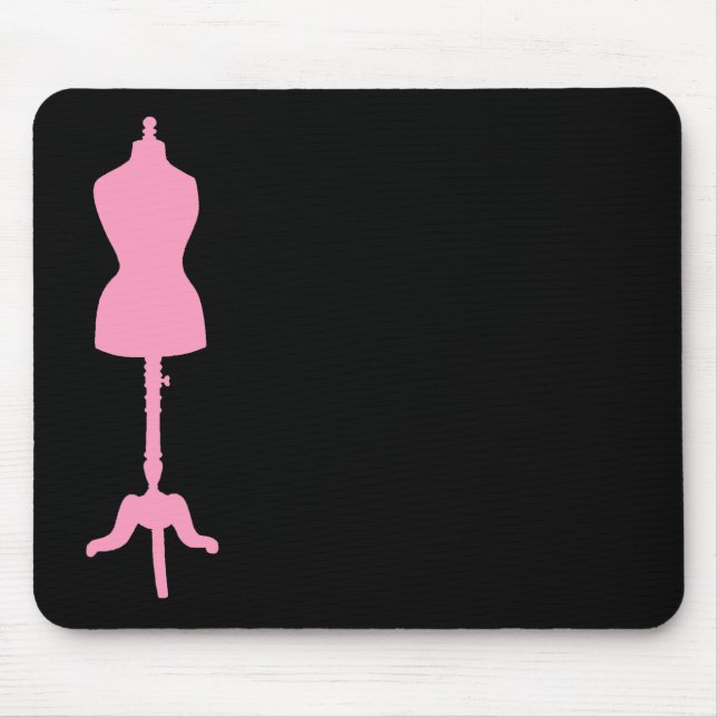 Tapis De Souris Silhouette II de forme de robe - rose (Devant)