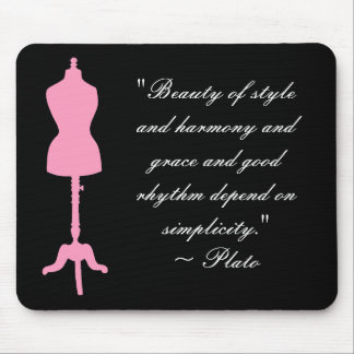 Tapis De Souris Silhouette II de forme de robe - rose