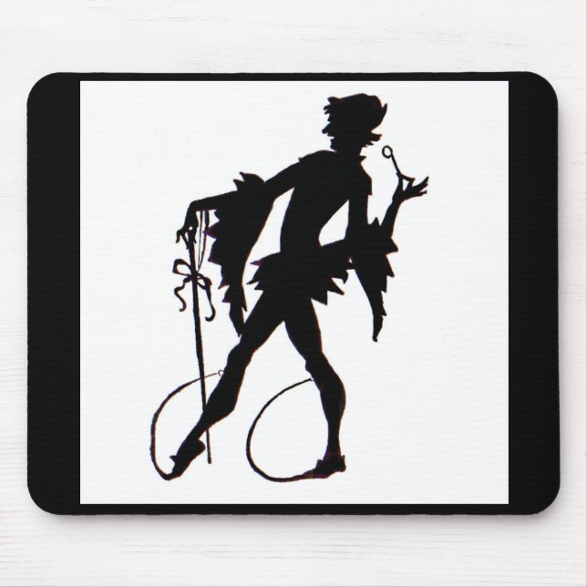 Tapis De Souris Silhouette magicienne des années 1920 (Devant)
