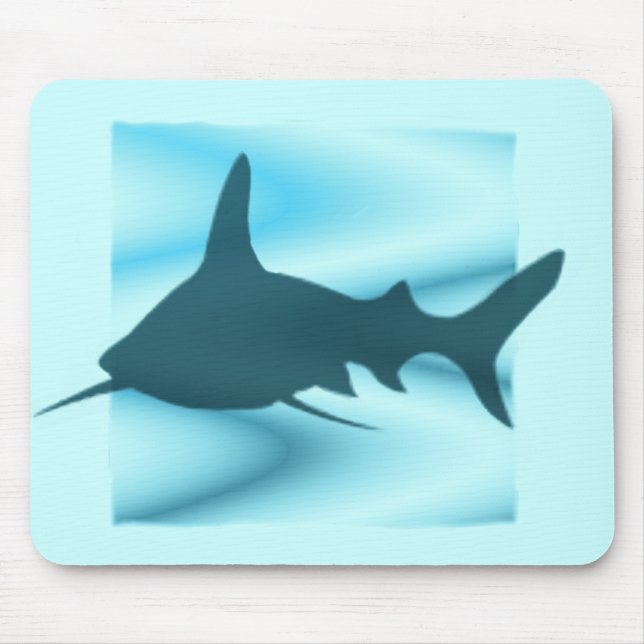 Tapis De Souris Silhouette Mousepad de requin (Devant)
