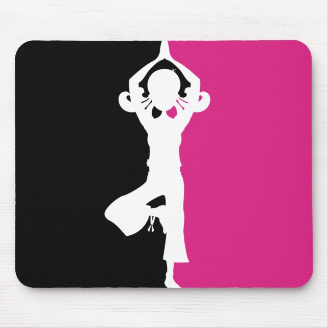 Tapis De Souris Silhouette Mousepad de yoga (Devant)
