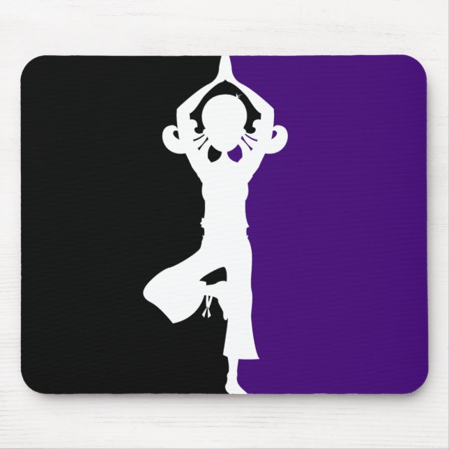 Tapis De Souris Silhouette Mousepad de yoga (Devant)