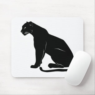 Tapis De Souris Silhouette Panthère Noire