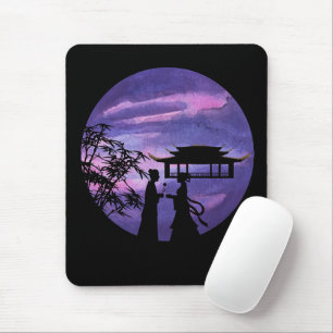 Tapis De Souris Silhouette Romantique au Clair de Lune : Histoire