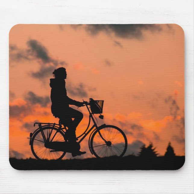 Tapis De Souris silhouette, vélo, santé (Devant)