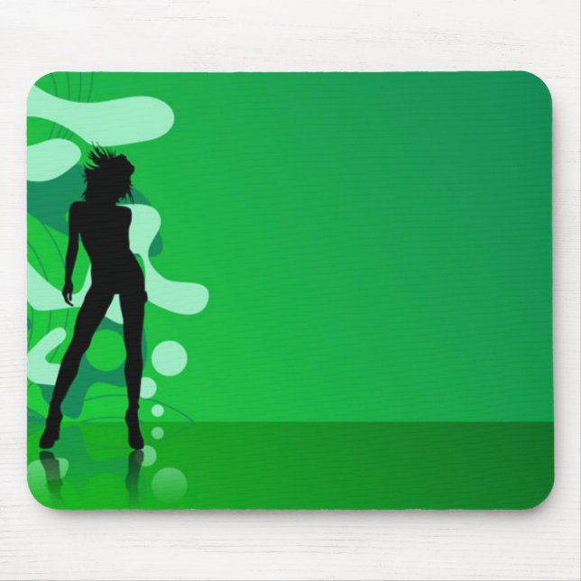 Tapis De Souris Silhouette verte (Devant)