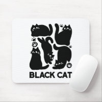 Silhouettes de chat noir - Design Feline mignon