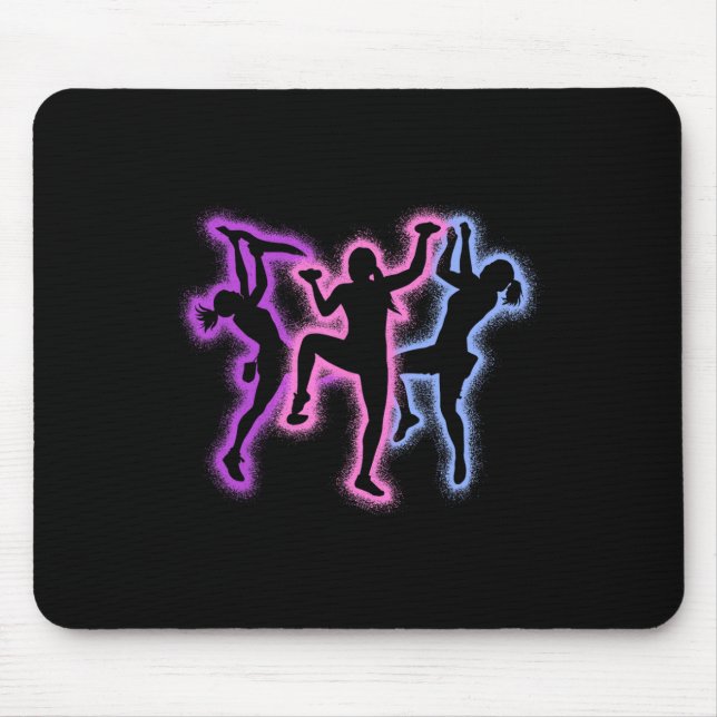 Tapis De Souris Silhouettes de grimpeuses filles femmes rocher C (Devant)