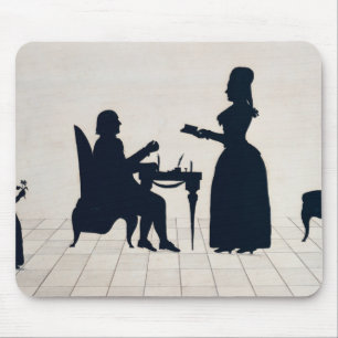 Tapis De Souris Silhouettes de Monsieur et de Madame Roland