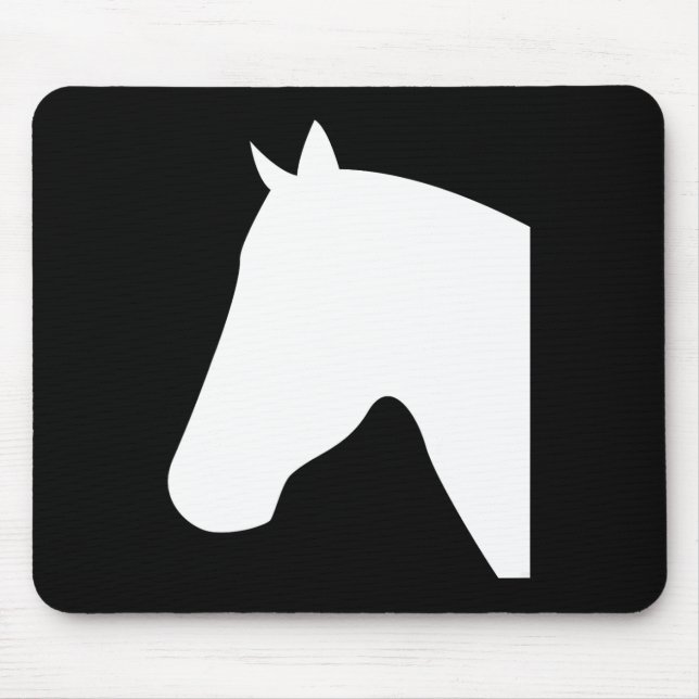 Tapis De Souris Silhouettes de tête de cheval1 (Devant)
