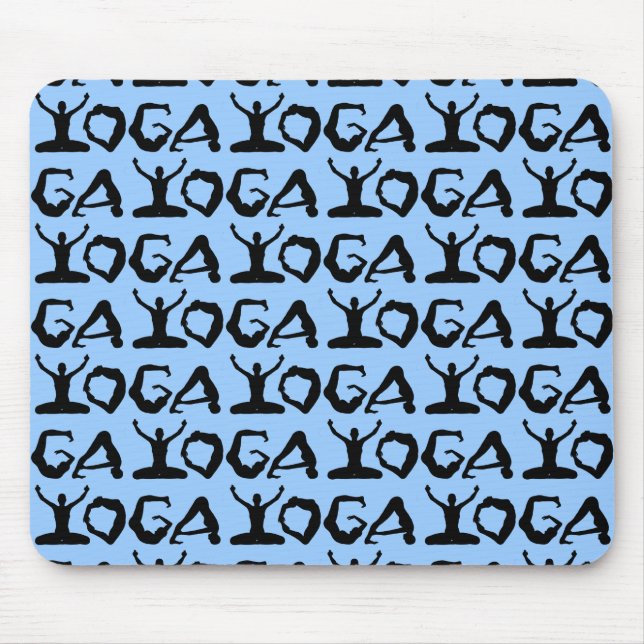 Tapis De Souris Silhouettes de yoga (Devant)