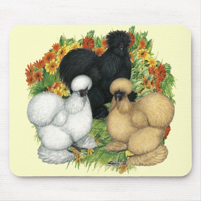 Tapis De Souris Silkies du jardin de fleurs (Devant)