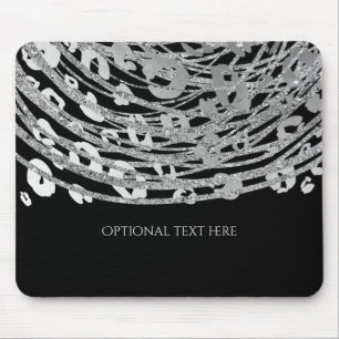 Tapis De Souris Silver Glam Cheetah Imprimer Poster de animal exot