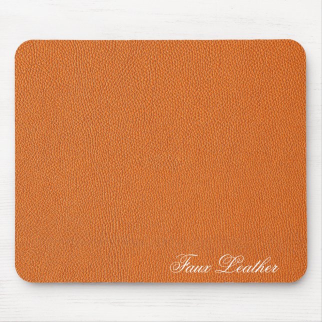 Tapis De Souris Simili cuir orange (Devant)
