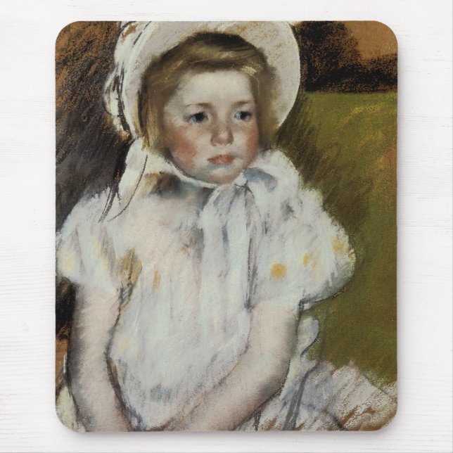 Tapis De Souris Simone dans un Bonnet blanc (Devant)