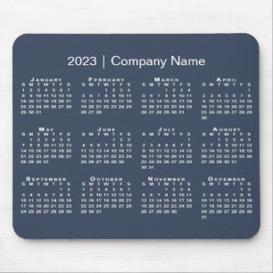 Tapis De Souris Simple 2023 Calendrier Nom de l'entreprise sur Nav