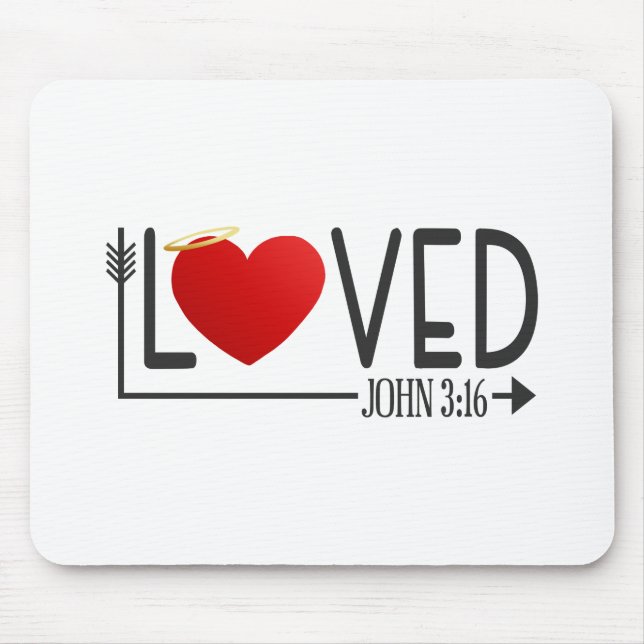 Tapis De Souris Simple amour Bible Verse Valentine | Mousepad (Devant)
