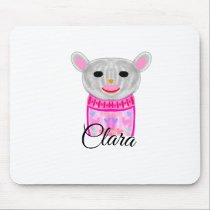Tapis De Souris Simple aquarelle d'animal coloré ajoutez nom perso