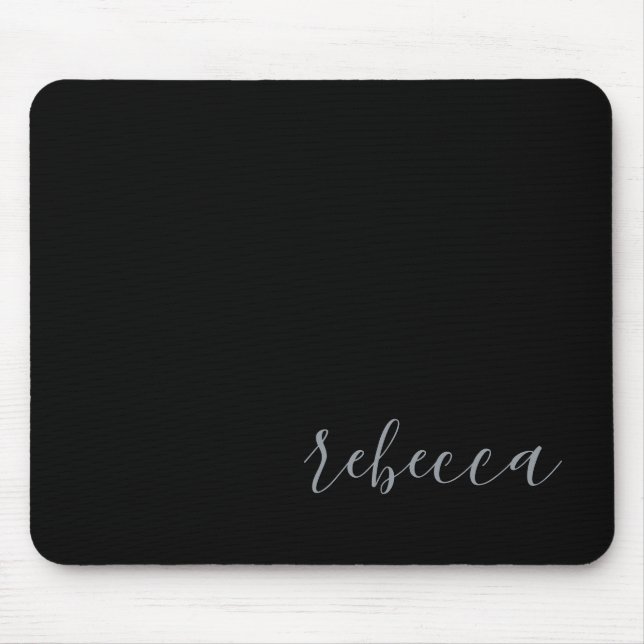 Tapis de souris simple argent noir moderne tendanc (Devant)