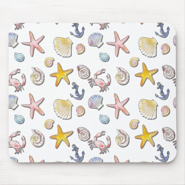 Tapis De Souris Simple Conception de plage mignonne  (Devant)