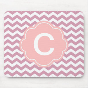 Tapis De Souris simple, élégant et moderne chevron rose zigzag